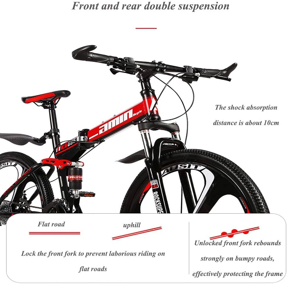 Amazon | 大人の折り畳み式マウンテンバイク、26インチ21/24/27/30